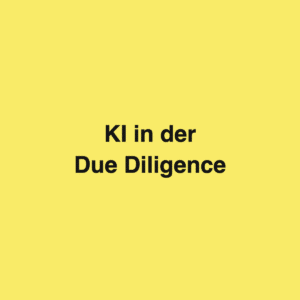 Beitragsbild: KI in der Due Diligence